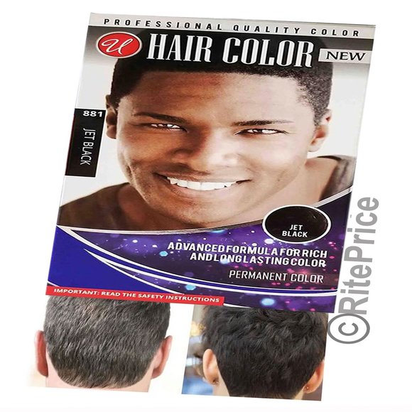 Men's Hair Color Jet Black Advanced Formula Professional Quality (2 Pack) - Picture 9 of 11